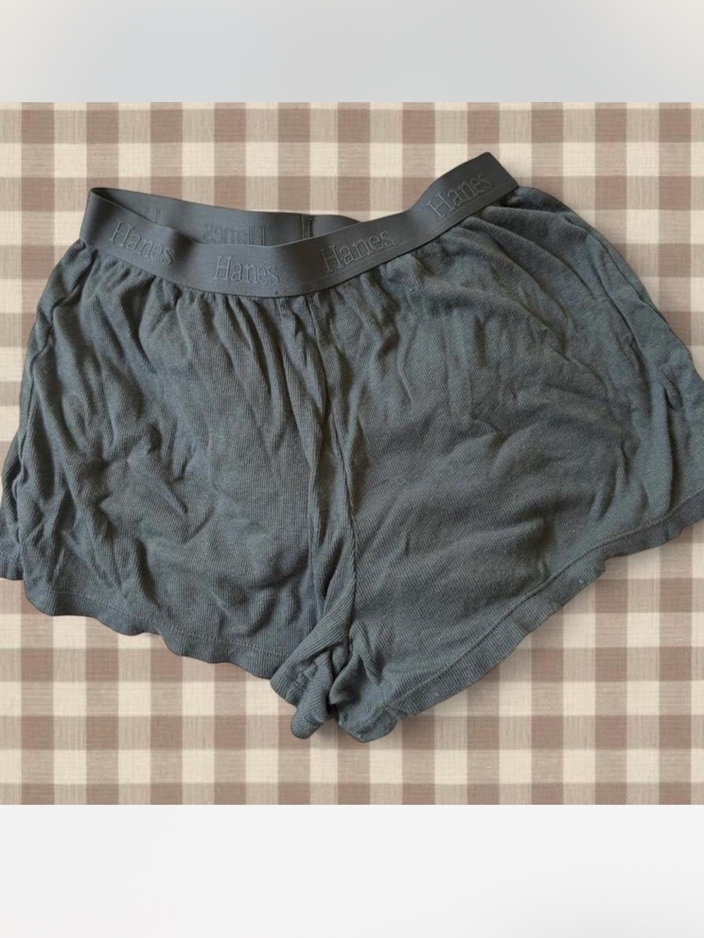 Hanes Women's Charcoal Black Lounge Shorts